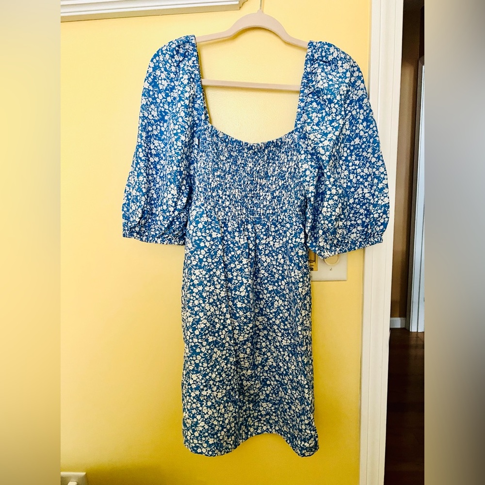 Tuckernuck x Cameron Eubanks Blue and White Floral Dress